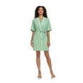 thumbnail image 5 of ANLIQI Women's 100% Cotton Robes Summer Short Sleeve Bathrobe Knee Length Sleepwear with Pockets (Sage Green,XL), 5 of 7