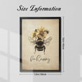 thumbnail image 3 of ADALE Bee Happy Vintage Black Framed Canvas Prints Wall Art Bee Yourself Cute Animal Canvas Picture Decor for Living Room Bedroom Office Black Framed 20x16 Inch, 3 of 6