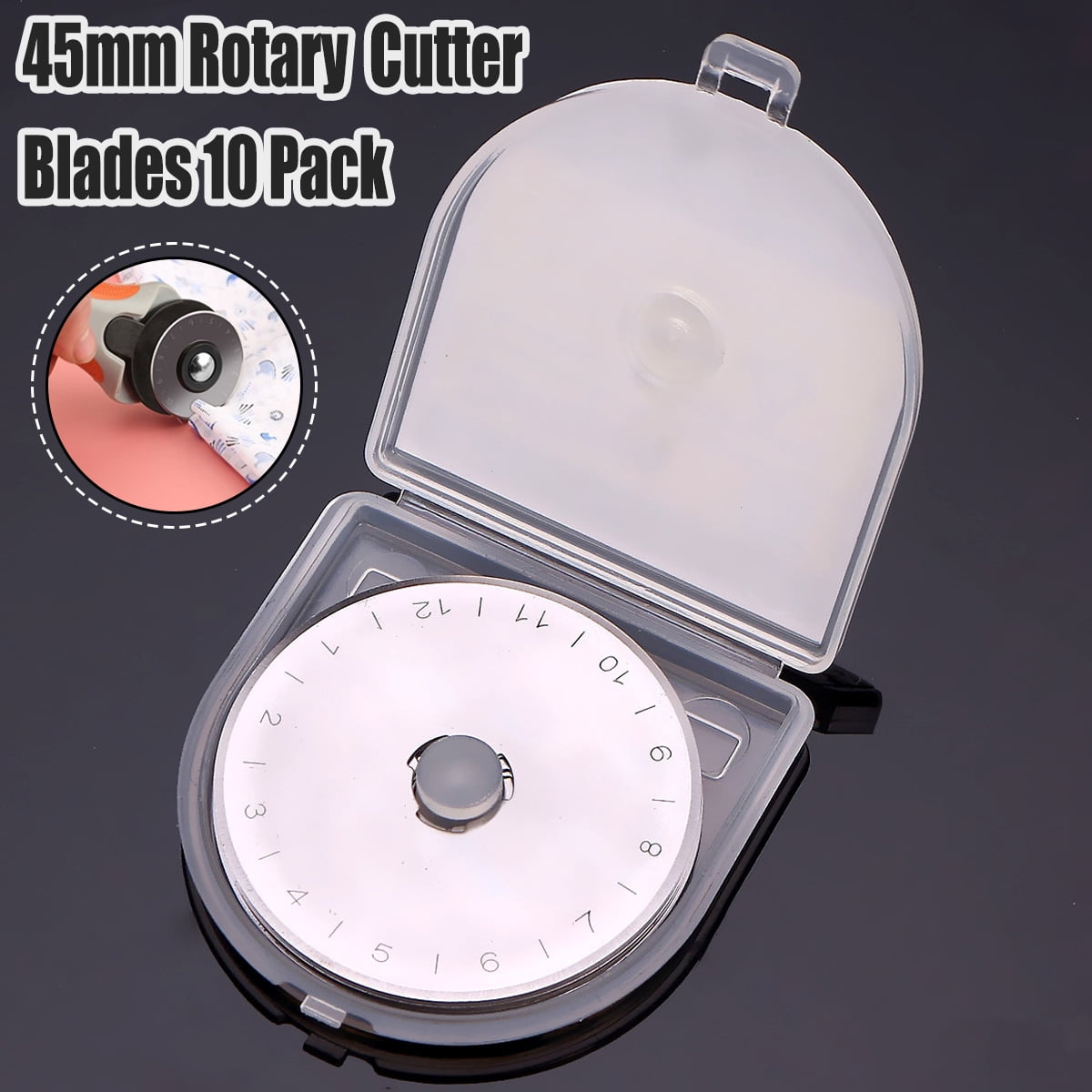 45mm Rotary Cutter Refill Blade Sewing Quilting Photos Fits Olfa Fiskars Cutters 
