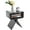 Black, variant on Solaround Acrylic Side Table Nightstand, 15.4''L x 11.8''W x 17.7''H, Orange