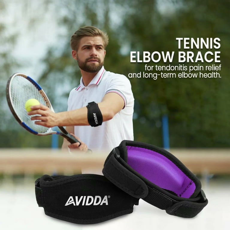 Elbow Brace Tennis Strap, 2 Pack Tennis Elbow Brace Support, Best