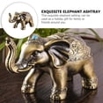 thumbnail image 3 of CRILSTYLEO Cenicero Decorativo De Aleación Con En Forma De Elefante Dorado Para Hogar Y Oficina, 3 of 6