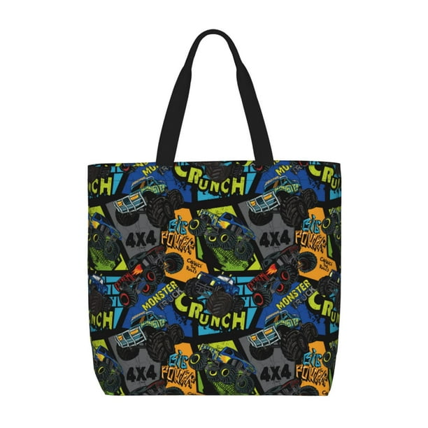 Fotbe Off-Road Vehicle Bolsa Tote con Estampado para Mujer, Bolsos con Cremallera, Bolsa de Hombro Casual de Gran Capacidad con Bolsillos Internos