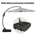 thumbnail image 6 of GRANDPATIO 12 ft Outdoor Patio Umbrella with Base, Curved Offset Cantilever Umbrella for Patio Pool Deck, White, 6 of 8