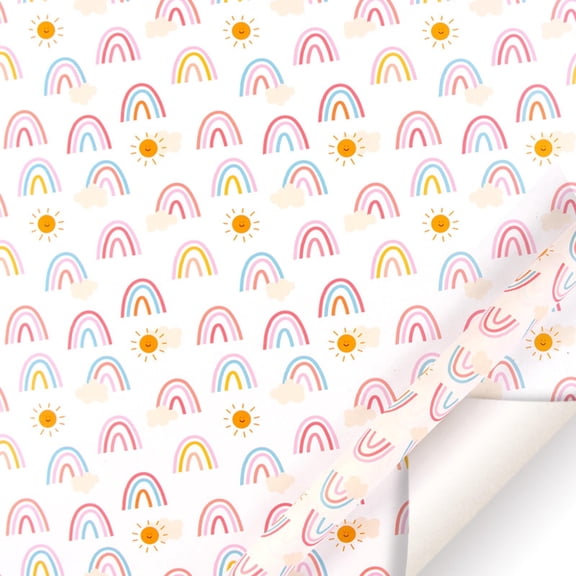 SeekLGT Colorful Rainbow Dot Love Heart Wrapping Paper Roll Bright Polka Dot Gift Wrap for Valentine's Day Birthday Holiday