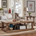 thumbnail image 2 of Weston Home Dunbar Pedestal Coffee Table with Lower Storage Shelf, 2 of 11
