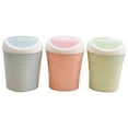 thumbnail image 1 of 3pcs Plastic Mini Wastebasket Trash Can Desktop Waste Garbage Bin with Swing Lid, 1 of 9