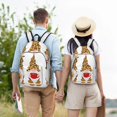 thumbnail image 4 of Vsdgher Christmas Gnomes In Leopard Print Canvas Backpack Travel Rucksack Unisex Knapsack 15.7/17.7Inch Laptop Backpack for Work,College-Small, 4 of 5