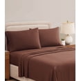 thumbnail image 4 of Brooklyn Loom Flax Linen 100% Linen Deep Pocket Brown 4-Piece California King, All Season, Adult Size, OEKO-TEX Certified, 4 of 9