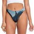 thumbnail image 1 of Balery Wild Blue Cool Dragon Tangas de Algodón para Mujer con Estampado – Ropa Interior Sexy, Transpirable, G-string-Small, 1 of 6
