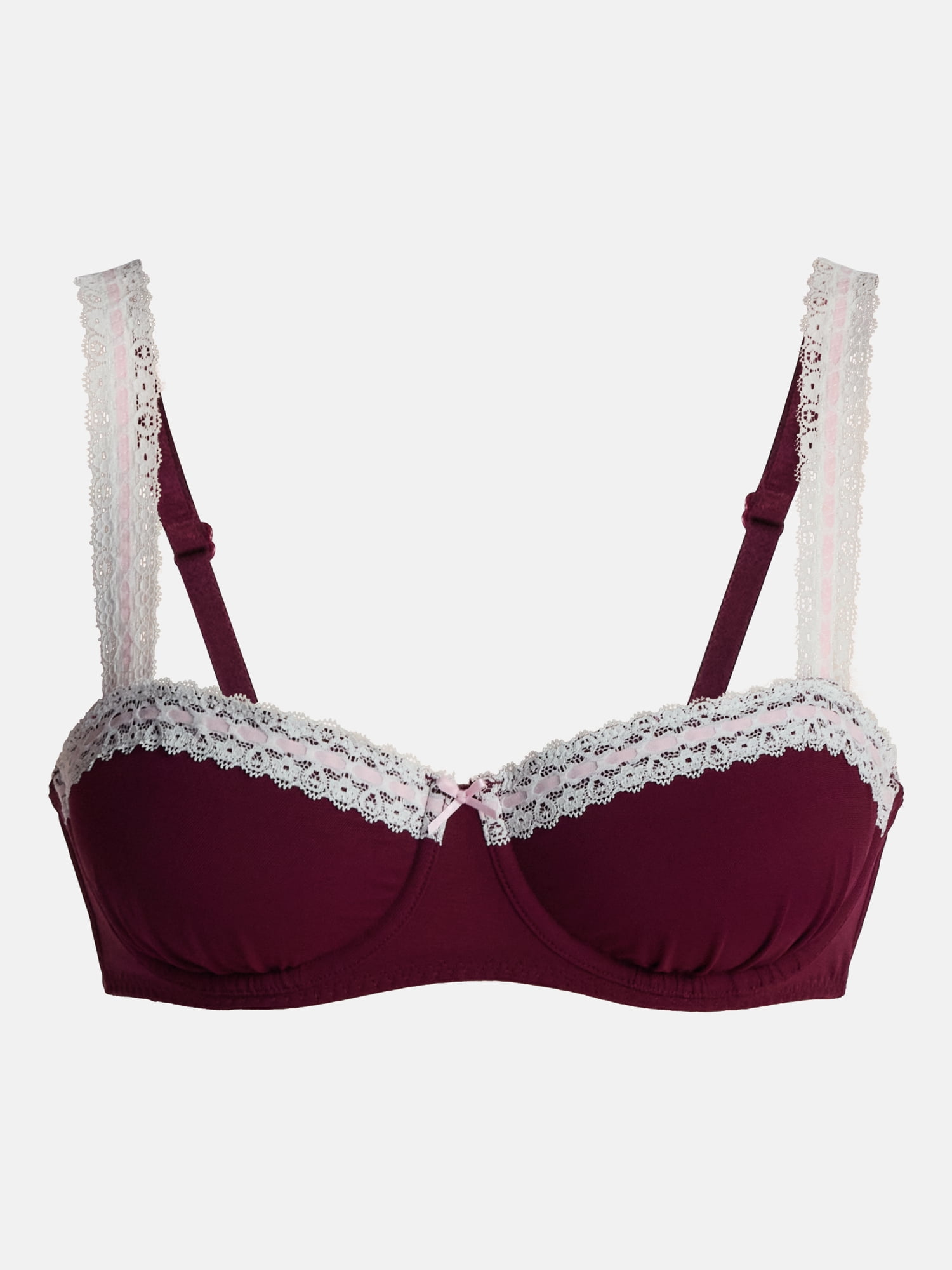 No Boundaries Beaded Lace Underwire Balconette, Women's 34A-4DD