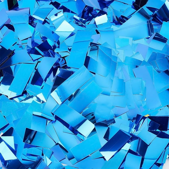 300g Blue Metallic Confetti Large Christmas Confetti Glitter 45x16mm/1.8x0.6 Inch Rectangle Metallic Confetti 0.1mm Thick Shiny Glitter Table Confetti Birthday Party Decoration Dark Goldenrod