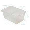 thumbnail image 2 of ECR4Kids Scoop Front Multipurpose Storage Bins, Cubby Compatible, 20-Pack- Clear, 2 of 6