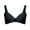 Black, variant on WZXFASHION Widened Shoulder Straps Thin Cups Sponge Solid Color Summer Bra Versatile Underwear Bra Bra Black G