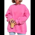thumbnail image 3 of Sudadera de Mujer con Cuello Redondo de Gran Tamaño Y2K, Suéter de Moda de Otoño e Invierno, Jersey. Rosa L, 3 of 8