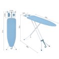 thumbnail image 3 of KK KINGRACK Ironing Board, Portable Iron Board with Hanger & Iron Rest, 7 Adjustable Heights, Blue, 43x13", 3 of 7