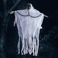 thumbnail image 5 of hengsof 59in Halloween Animated Hanging Ghost, Hanging Faceless Grim Reaper Swing White Robe with Creepy Sound and Light for Indoor Outdoor Horror Decor Prop, 5 of 7