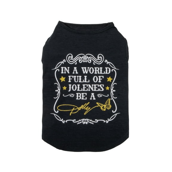 Doggy Parton Be a Dolly Dog T-Shirt, Black, XS
