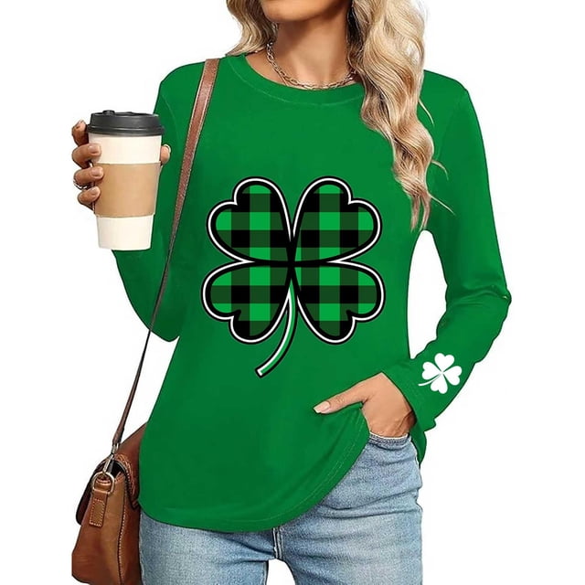 RXMEKW T-Shirt à Manches Longues pour Femmes, Blouse Imprimée Décontractée à Coupe Ample avec Encolure Ronde, Style Printemps et Automne