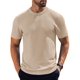 thumbnail image 1 of Camiseta COOFANDY de punto con cuello redondo, manga corta, color albaricoque, para hombre, 1 of 9