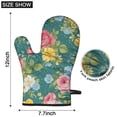 thumbnail image 6 of Cute Oven Mitts,Pioneer Flower Floral Print Pattern Oven Mitt 2-Pack Set,Kitchen Gloves for Oven,Heat Resistant Oven Mitts 7.7"x12", 6 of 7