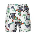 thumbnail image 4 of Lsque Mens Swim Trunks Dinosaur on Excavator2 Pattern - Bathing Suit Compression Liner - Beach Swim Shorts Swimwear - (S-3XL) - Stretch Quick Dry -Medium, 4 of 9