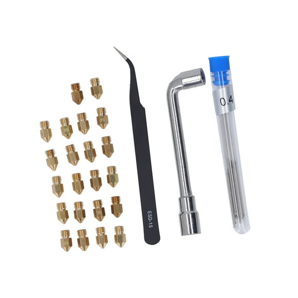 3D Printer Nozzles, Flexible Long Service Life 3D Printer Nozzle Set For Ender