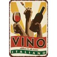 thumbnail image 1 of Chapa Vino Metal Pintura Hierro Rectangular Pared Artesanía Casera Artística 20x30cm, 1 of 9