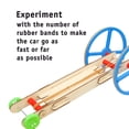 thumbnail image 2 of Rubber Band Car Kit (2-Pack) – Classroom STEM Engineering Project, DIY Wooden Cars for Physics & Motion Lessons, Educational Science Kits for Grades 3-8, 2 of 5