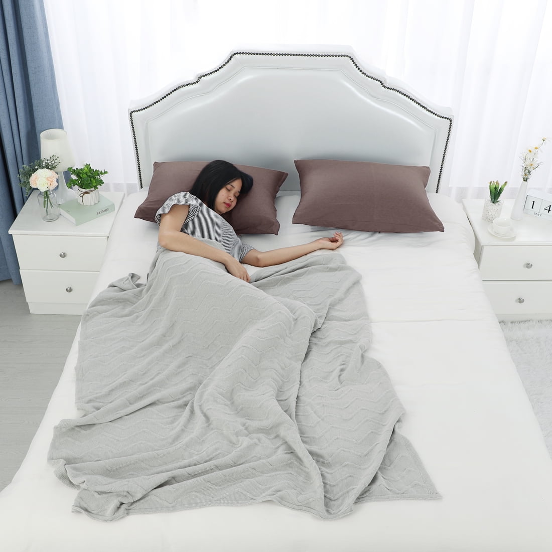 Unique Bargains Pillowcases 2-Piece Egyptian Cotton Pillow Cover Coffee Standard