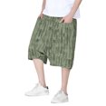 thumbnail image 4 of Cotton Linen Shorts for Men 2026 Summer Casual Loose Fit Wide Leg Harem Shorts with Pockets Beachwear, 4 of 9