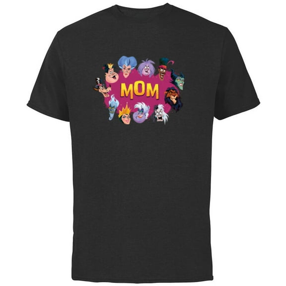 Disney Villain Squad Family Trip Vacation Reunion Mom - Short Sleeve Cotton T-Shirt for Adults - Customized-Black
