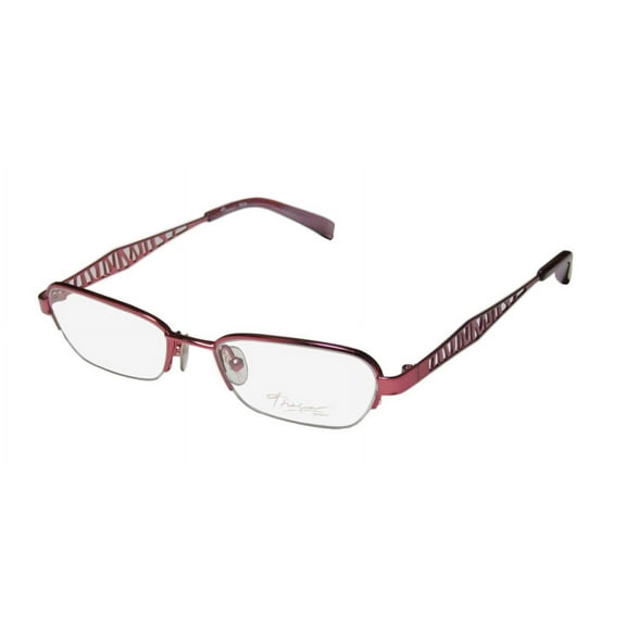 NEW THALIA RICA WOMENS/LADIES DESIGNER HALF-RIM RASPBERRY / LAVENDER POPULAR STYLE FASHIONABLE CASUAL FRAME DEMO LENSES 51-17-135 EYEGLASSES/EYEWEAR