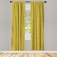 thumbnail image 4 of Ambesonne Damask Window Curtains, Royal Renaissance Motifs, Each 28" W x 84" L, Pale Coffee Khaki, 4 of 4