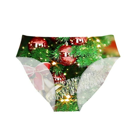 

Aueoeo No Show Underwear For Women Womens Underwear Seamless Women s Christmas Printed Underwear Briefs Casual Comfortable Underwear Women s Underwear Clearance