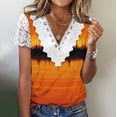 thumbnail image 1 of TaTaai Casual Comfort Floral Print V Neck Top, Women‘s Short Sleeve Pullover Blouse with Loose Fit Design for Spring Summer Season, Everyday Wear & Relaxed Style Gift, 1 of 5