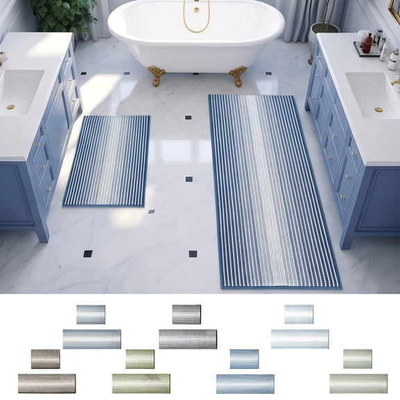 Water-Absorbing Non-Slip Floor Mat, Quick-Dry Soft for Bathroom, Kitchen, and Entryway