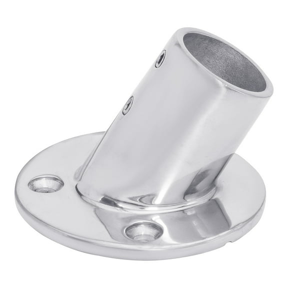 White Water 6847S Marine 316 Stainless Steel Heavy Duty 60 Degree Round Hand/Grab Rail Base Fitting for 1” Tube OD