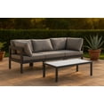 thumbnail image 2 of Meridian Furniture Nizuc Grey Outdoor Patio Modular Sofa, 2 of 9