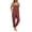 Red, variant on HBYJLZYG Women's Overalls Rompers with Four Patch Pockets and Adjustable Button Straps, Relaxed Fit Cotton Linen Blend Casual Summer Vacation Everyday Wear for Women