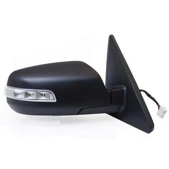 75021K - Fit System Passenger Side Mirror for 11-13 Kia Sorento LX, EX, w/ turn signal, black, w/o BLIS, PTM cover, foldaway, Heated Power