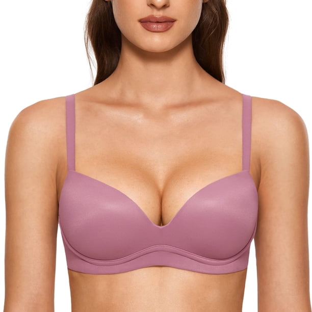 Sostén DOBREVA inalámbrico push-up con relleno y escote pronunciado color rosa humo 38D