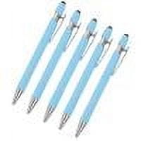TIMIFIS Aluminum Black Gel Ink Pens 0.5Mm Fine Point Adhesive Click Pen Student Writing Ballpoint Pen Starting Season Supplies 5Pc
