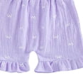 thumbnail image 4 of Edvintorg Two Piece Sets for Girls Summer Cute Ruffle Sleeve Smocked Back Casual Tank Top and Short Little Girls Clothes Size 0-4, 4 of 5
