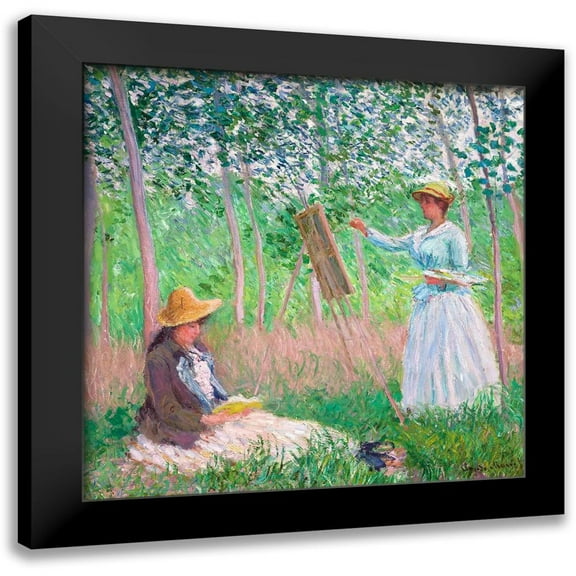 Monet, Claude 12x12 Black Modern Framed Museum Art Print Titled - In the Woods at Giverny