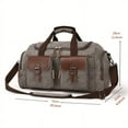 thumbnail image 2 of Large-capacity Wear-resistant Canvas Luggage Bag One-shoulder Diagonal Travel Backpack, 2 of 5