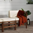 thumbnail image 6 of Pemberly Row Solid Wood Modular Outdoor L/R Chairs and Ottoman in Dark Brown, 6 of 20