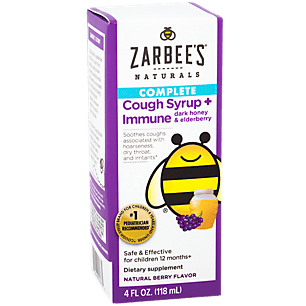 Zarbee's Naturals Children's Cough Syrup & Immune Support Liquid - Natural Berry - 4 Fl Oz