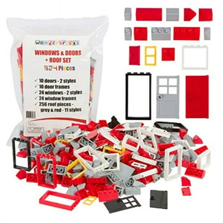 Doors Windows Roof Tiles - 324 Piece Windows, Doors, and Roof Tiles set - Tight Fit with Major Brands.