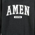 thumbnail image 3 of Instant Message - Collegiate Amen - Women's Lightweight French Terry Long Sleeve Shirt, 3 of 6